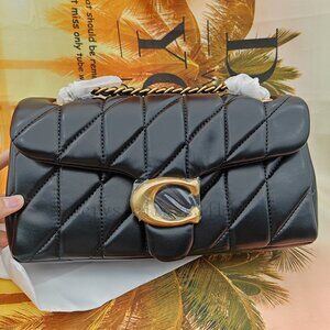 Coach tabby shoulder bag 26 with quilting black